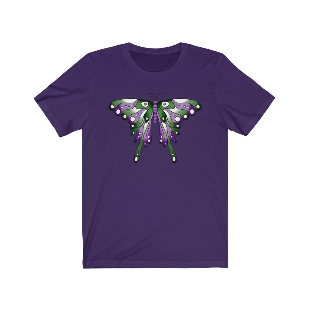 Gender Queer Butterfly Unisex Jersey Short Sleeve Tee