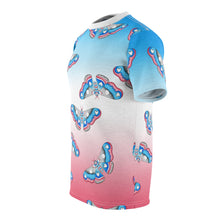 Load image into Gallery viewer, Trans Moth Ombre blue/pink Unisex AOP Tee
