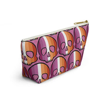 Load image into Gallery viewer, Lesbian Pride Skull Accessory Pouch
