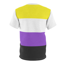 Load image into Gallery viewer, Nonbinary Pride Flag Unisex AOP Tee
