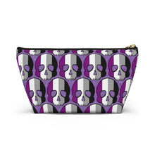 Load image into Gallery viewer, Asexual Pride Skull Accessory Pouch
