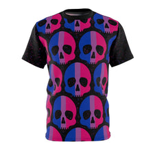 Load image into Gallery viewer, Bi Pride Skull Unisex AOP Tee
