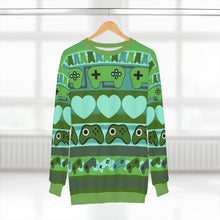 Load image into Gallery viewer, Seafoam Gamer ugly sweater stripe -  Unisex Sweatshirt
