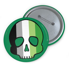 Load image into Gallery viewer, Aromantic Skull 3 inch pinback button
