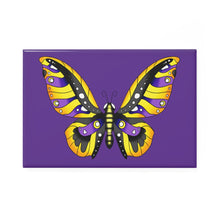 Load image into Gallery viewer, Nonbinary Pride Butterfly 2 x 3&quot; magnet
