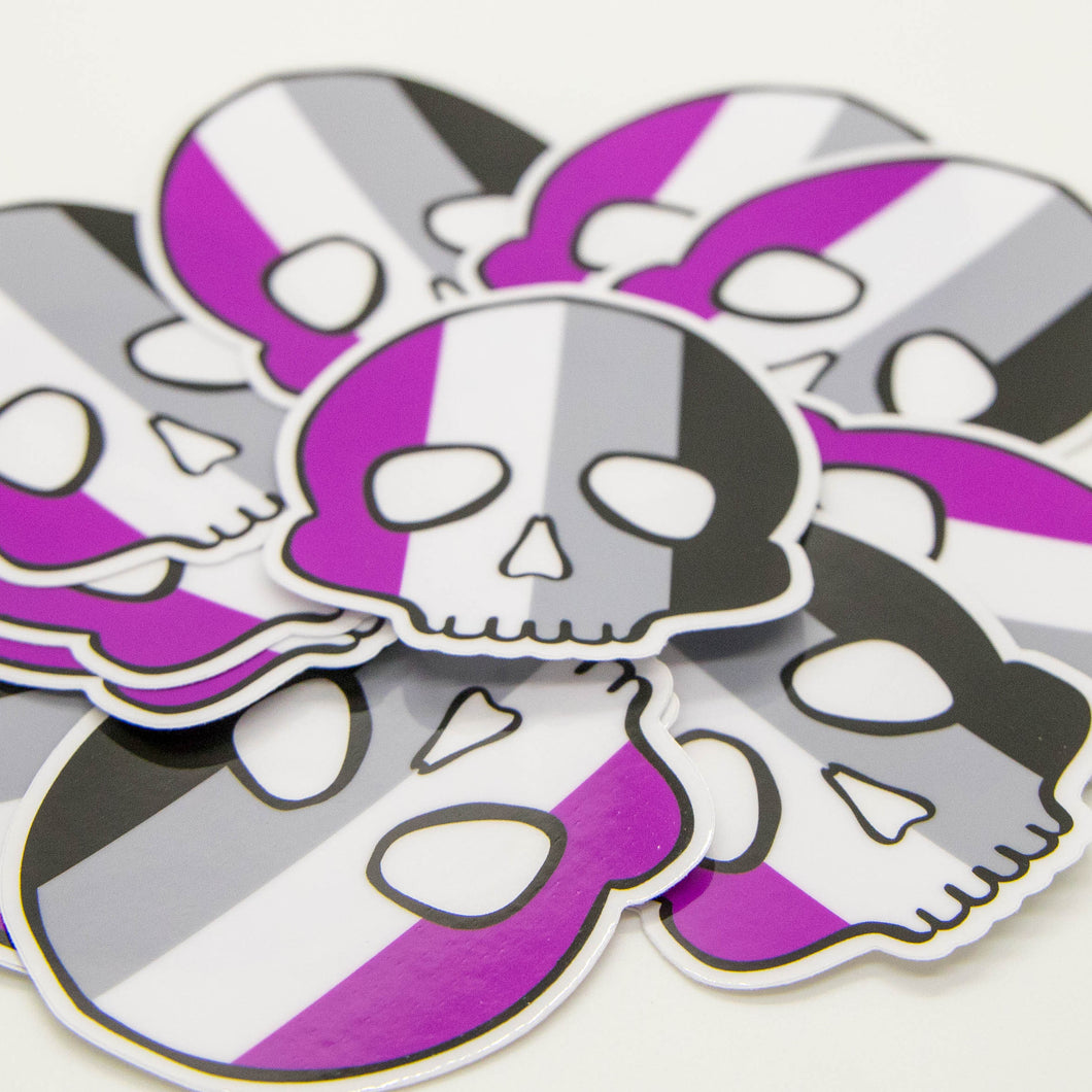 Asexual Pride Skull Sticker