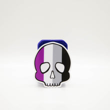 Load image into Gallery viewer, Asexual Pride Skull Sticker
