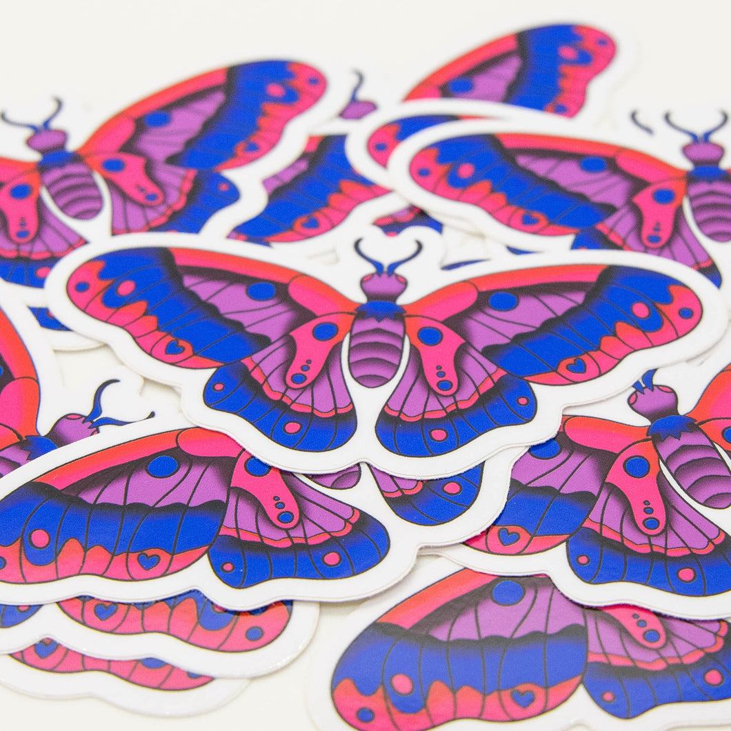 Bi Pride Moth Sticker