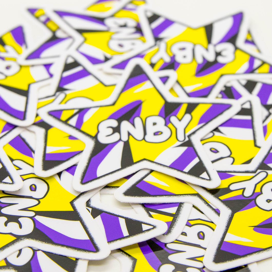 Enby Star Sticker