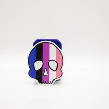 Load image into Gallery viewer, Genderfluid Pride Skull Sticker
