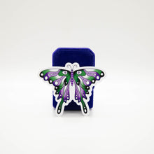 Load image into Gallery viewer, Genderqueer Pride Butterfly Sticker
