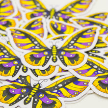 Load image into Gallery viewer, Nonbinary Pride Butterfly Sticker
