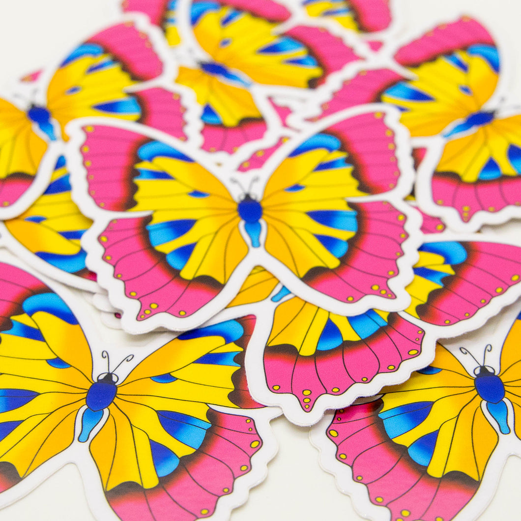 Pansexual Pride Butterfly Sticker