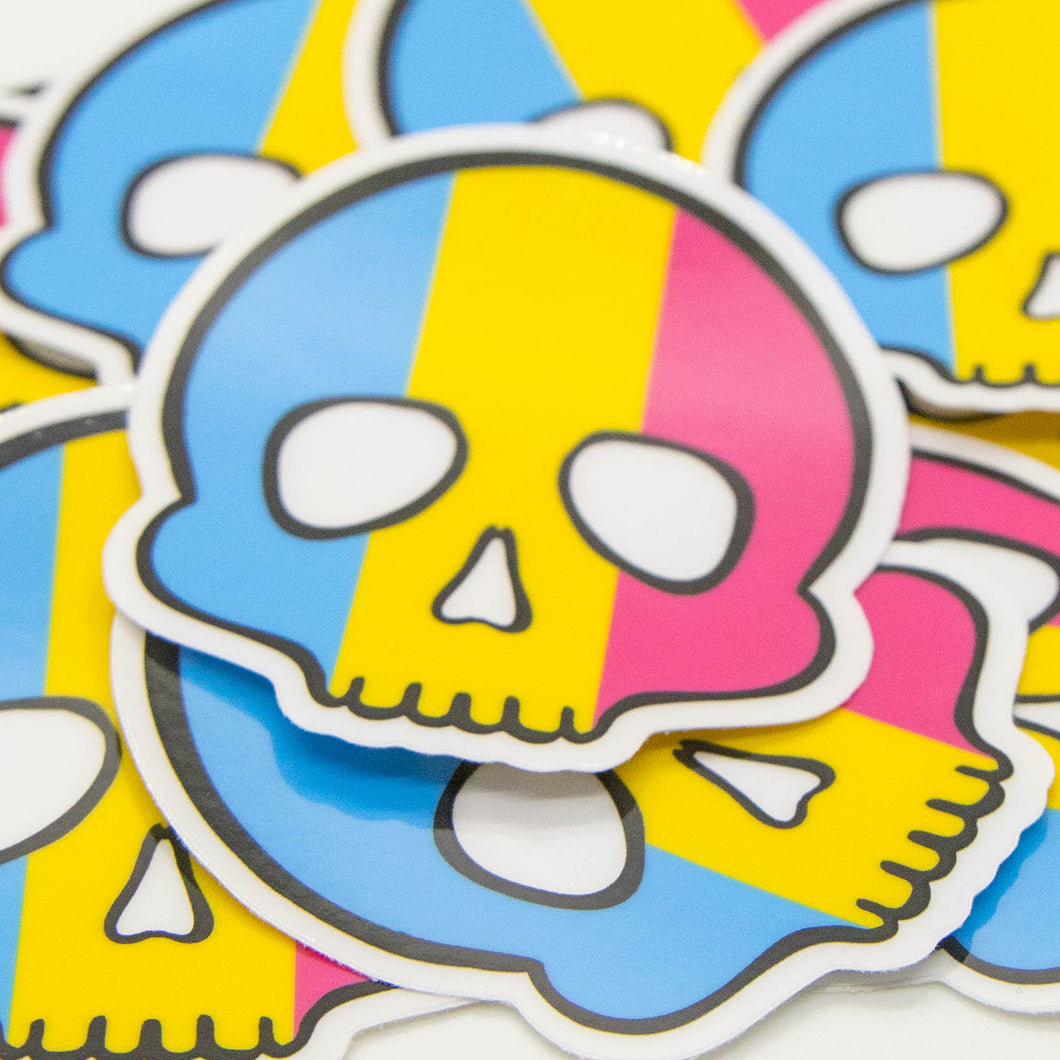 Pansexual Pride Skull Sticker