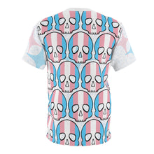 Load image into Gallery viewer, Trans Pride Skull Unisex AOP Tee
