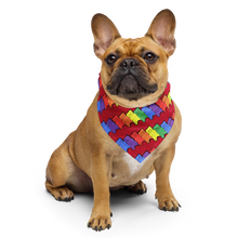 Load image into Gallery viewer, Rainbow Gummy Bear bandana (red)
