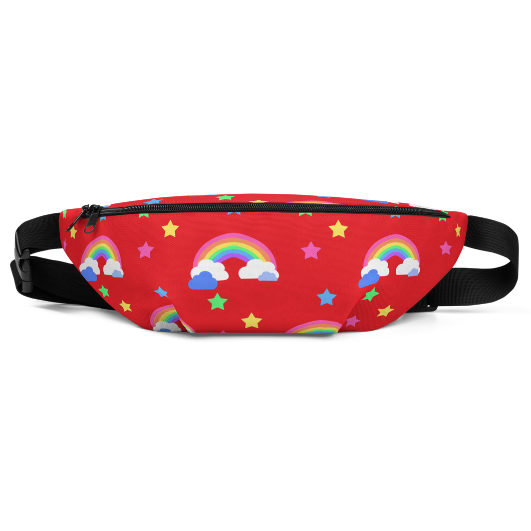 Rainbows Left On Red Fanny Pack