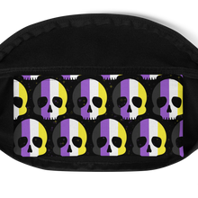 Load image into Gallery viewer, Nonbinary Pride Skull Fanny Pack
