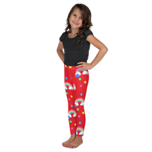 Load image into Gallery viewer, Rainbows Left On Red Kid&#39;s Leggings

