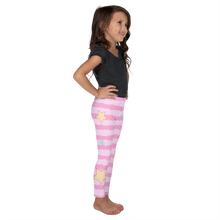 Load image into Gallery viewer, Pink Stripes And Stars Kid&#39;s Leggings
