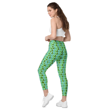 Load image into Gallery viewer, Sea Glass Gummy Bear Leggings with pockets
