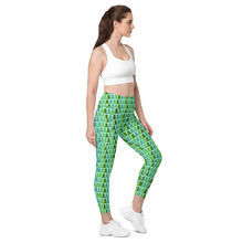 Load image into Gallery viewer, Sea Glass Gummy Bear Leggings with pockets
