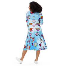 Load image into Gallery viewer, High Tea long sleeve midi dress
