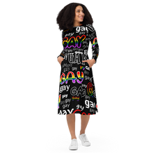 Load image into Gallery viewer, Say It! long sleeve midi dress
