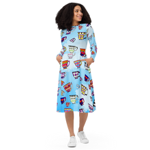 Load image into Gallery viewer, High Tea long sleeve midi dress
