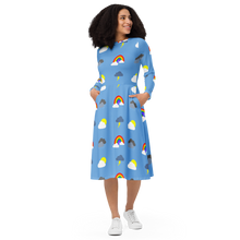 Load image into Gallery viewer, Weather long sleeve midi dress
