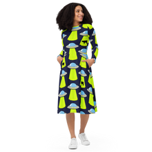 Load image into Gallery viewer, UFO long sleeve midi dress

