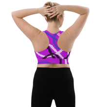 Load image into Gallery viewer, Abstract Genderfluid Pride Longline sports bra
