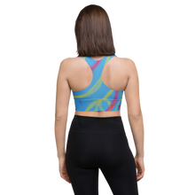 Load image into Gallery viewer, Abstract Pan Pride Longline sports bra
