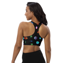Load image into Gallery viewer, Galaxy Polyhedrons Longline sports bra
