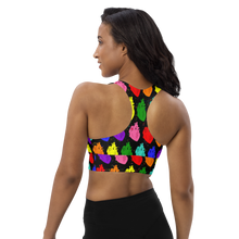 Load image into Gallery viewer, Retro Pride Hearts sports bra
