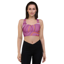 Load image into Gallery viewer, Abstract Lesbian Pride Longline sports bra
