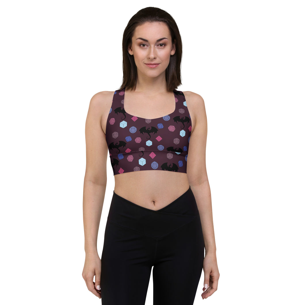 Dice And Dragons - Umbral Longline sports bra
