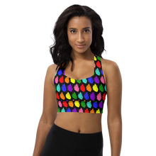 Load image into Gallery viewer, Retro Pride Hearts sports bra
