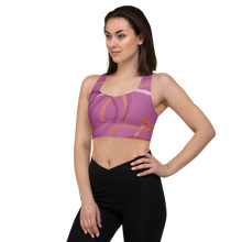 Load image into Gallery viewer, Abstract Lesbian Pride Longline sports bra
