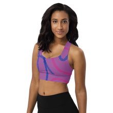 Load image into Gallery viewer, Abstract Bi Pride Longline sports bra
