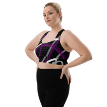 Load image into Gallery viewer, Abstract Ase/Demi Pride Longline sports bra
