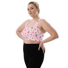 Load image into Gallery viewer, Strawberry Longline sports bra
