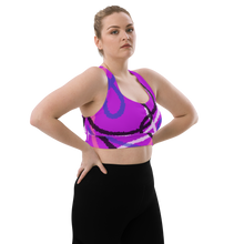 Load image into Gallery viewer, Abstract Genderfluid Pride Longline sports bra
