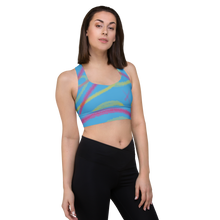 Load image into Gallery viewer, Abstract Pan Pride Longline sports bra
