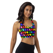 Load image into Gallery viewer, Retro Pride Hearts sports bra
