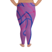 Load image into Gallery viewer, Abstract Bi Pride All-Over Print Plus Size Leggings
