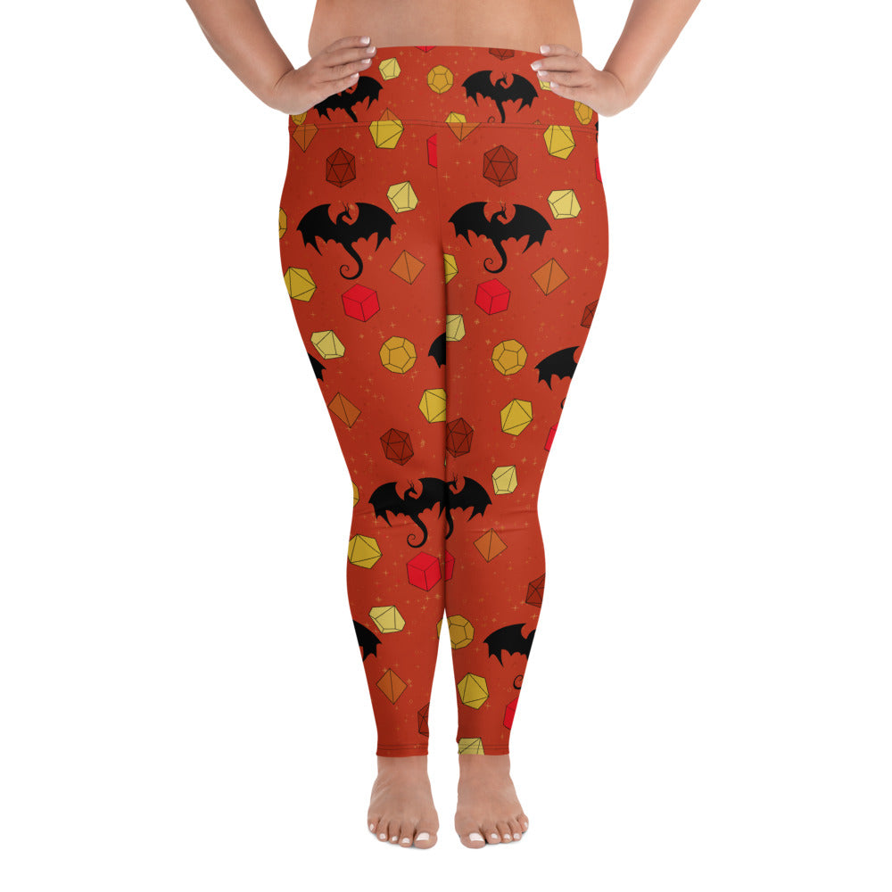 Dice And Dragons All-Over Print Plus Size Leggings