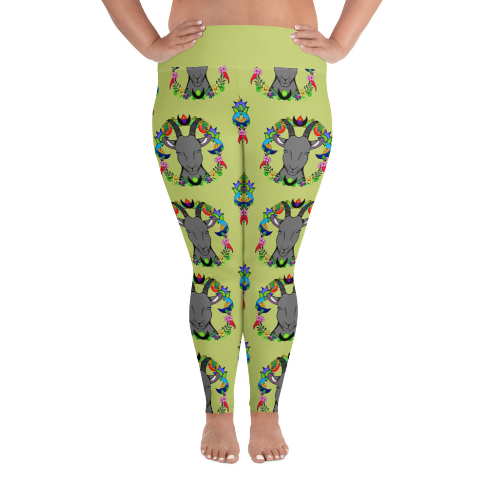 GOATS! All-Over Print Plus Size Leggings