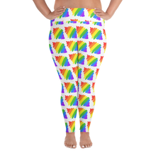 Load image into Gallery viewer, Rainbow Tile All-Over Print Plus Size Leggings
