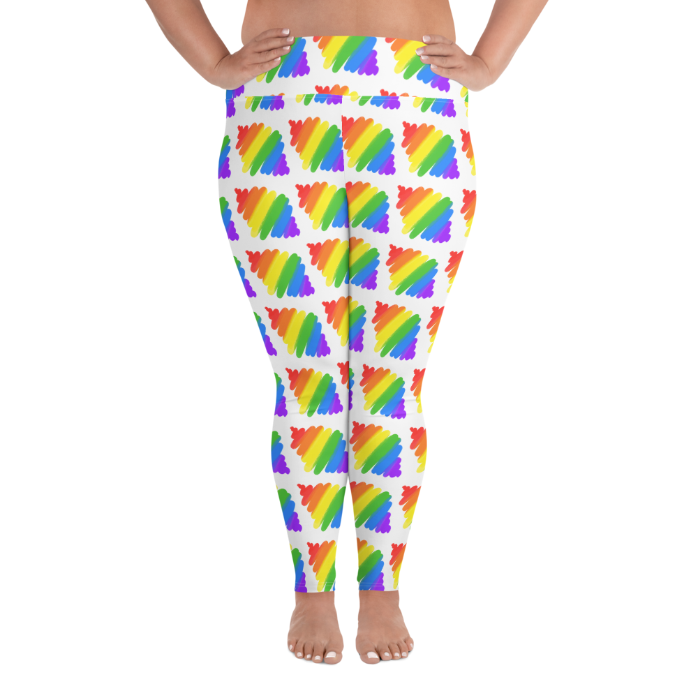 Rainbow Tile All-Over Print Plus Size Leggings